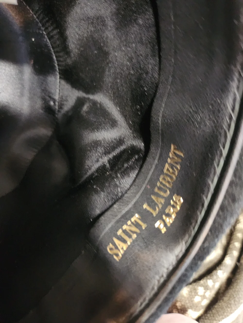 Yves Saint Laurent Black Satin-Lined Rabbit Felt Fedora